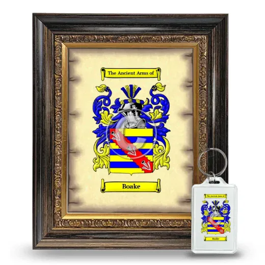 Boake Framed Coat of Arms and Keychain - Heirloom
