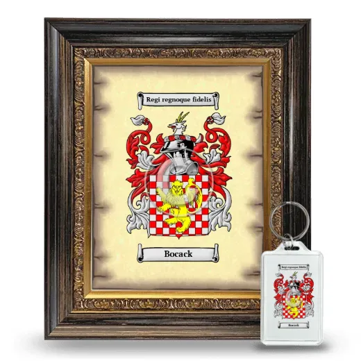 Bocack Framed Coat of Arms and Keychain - Heirloom