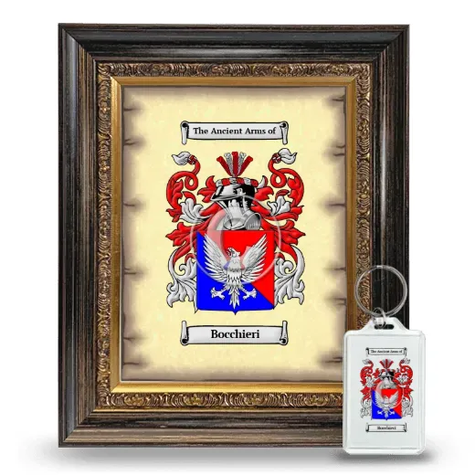 Bocchieri Framed Coat of Arms and Keychain - Heirloom