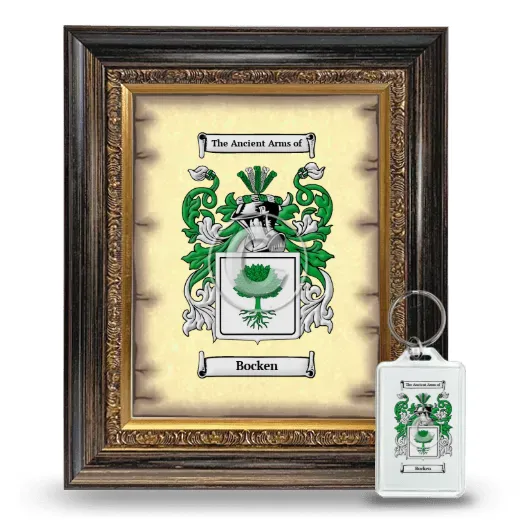 Bocken Framed Coat of Arms and Keychain - Heirloom