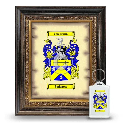 Boddaert Framed Coat of Arms and Keychain - Heirloom