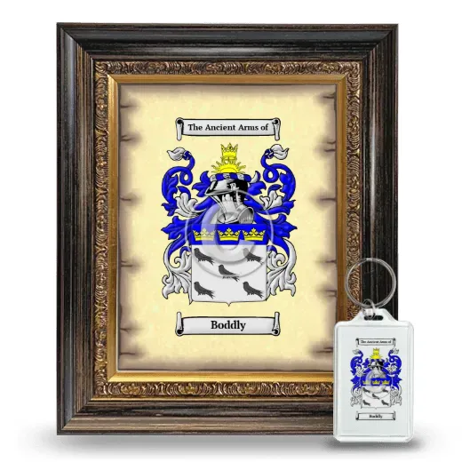 Boddly Framed Coat of Arms and Keychain - Heirloom