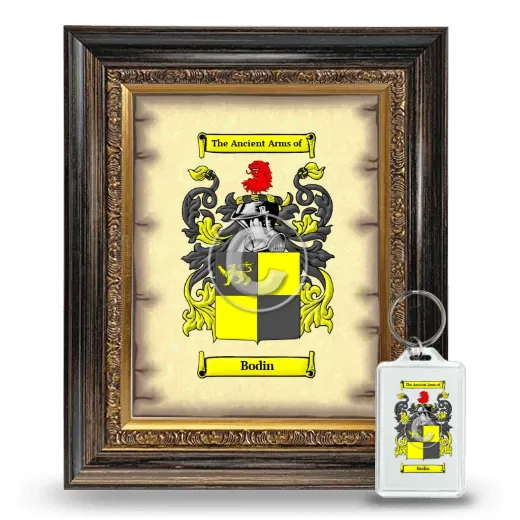 Bodin Framed Coat of Arms and Keychain - Heirloom