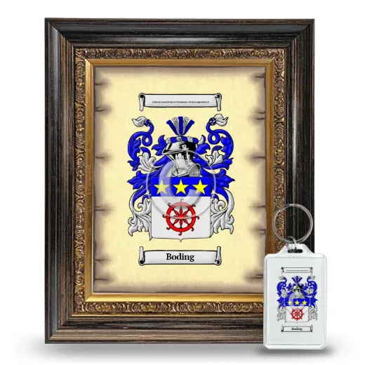Boding Framed Coat of Arms and Keychain - Heirloom
