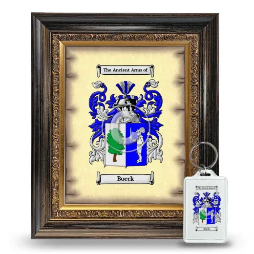 Boeck Framed Coat of Arms and Keychain - Heirloom