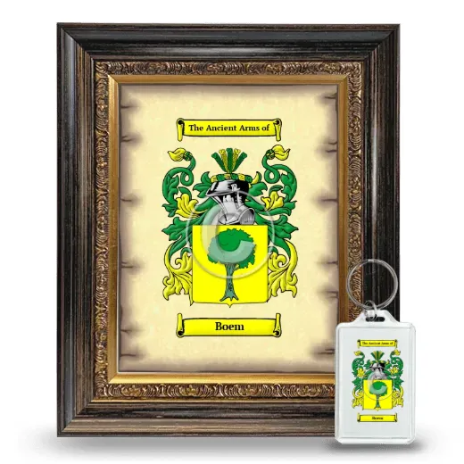 Boem Framed Coat of Arms and Keychain - Heirloom