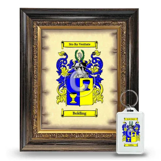Bolding Framed Coat of Arms and Keychain - Heirloom
