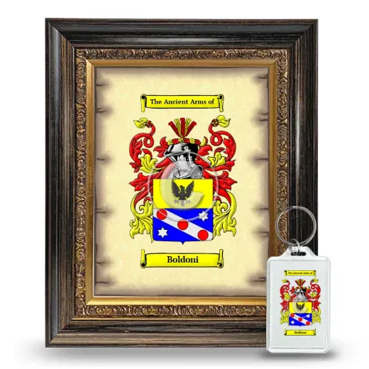 Boldoni Framed Coat of Arms and Keychain - Heirloom