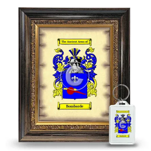 Bombarde Framed Coat of Arms and Keychain - Heirloom