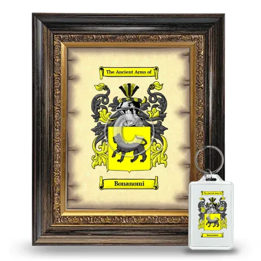 Bonanomi Framed Coat of Arms and Keychain - Heirloom