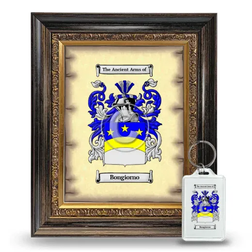 Bongiorno Framed Coat of Arms and Keychain - Heirloom