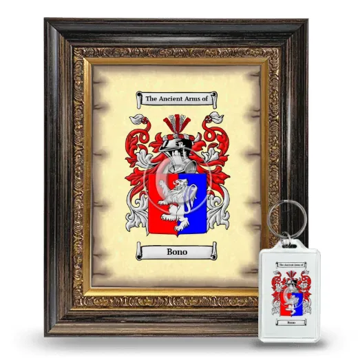 Bono Framed Coat of Arms and Keychain - Heirloom