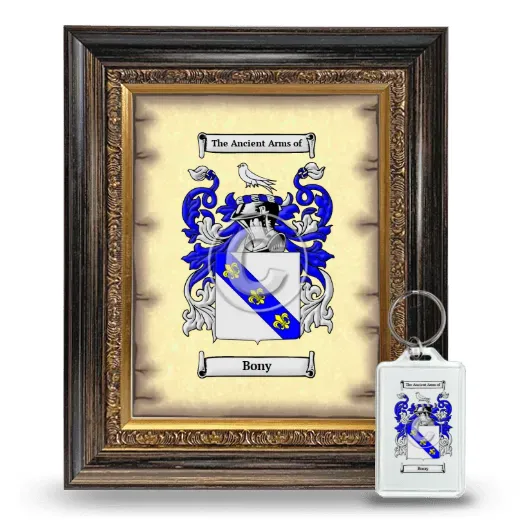 Bony Framed Coat of Arms and Keychain - Heirloom