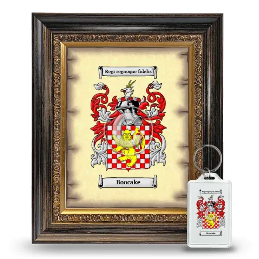 Boocake Framed Coat of Arms and Keychain - Heirloom
