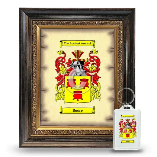 Boore Framed Coat of Arms and Keychain - Heirloom