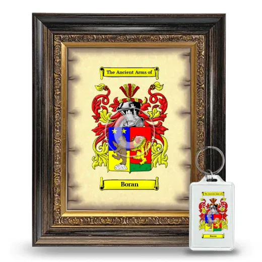 Boran Framed Coat of Arms and Keychain - Heirloom