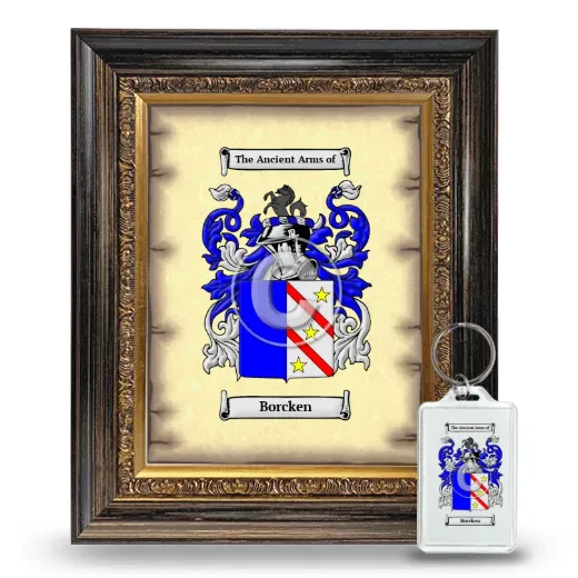 Borcken Framed Coat of Arms and Keychain - Heirloom