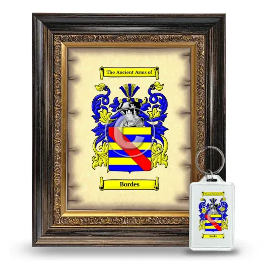 Bordes Framed Coat of Arms and Keychain - Heirloom