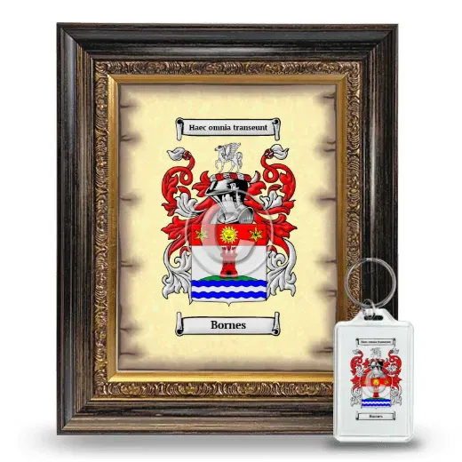 Bornes Framed Coat of Arms and Keychain - Heirloom