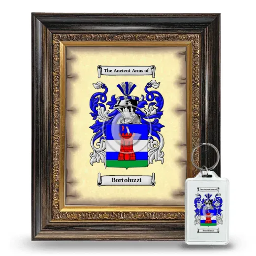 Bortoluzzi Framed Coat of Arms and Keychain - Heirloom