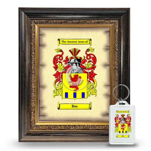 Bos Framed Coat of Arms and Keychain - Heirloom
