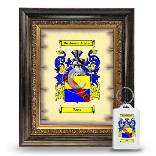 Boss Framed Coat of Arms and Keychain - Heirloom