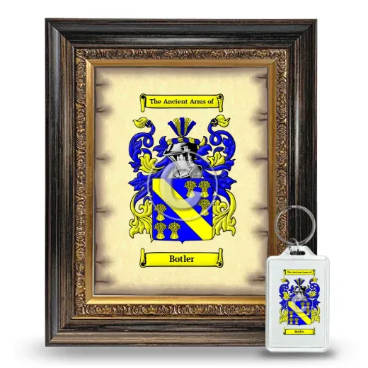 Botler Framed Coat of Arms and Keychain - Heirloom