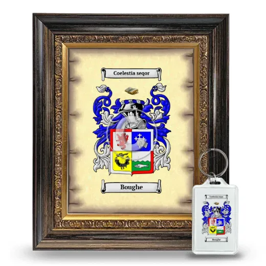 Boughe Framed Coat of Arms and Keychain - Heirloom