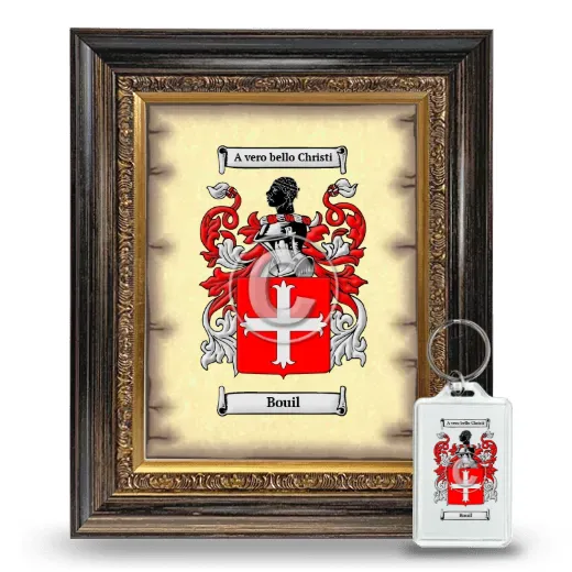 Bouil Framed Coat of Arms and Keychain - Heirloom