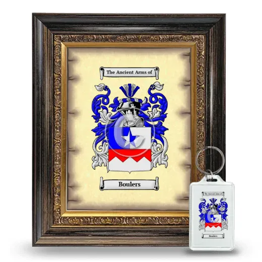Boulers Framed Coat of Arms and Keychain - Heirloom