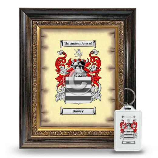 Bowsy Framed Coat of Arms and Keychain - Heirloom