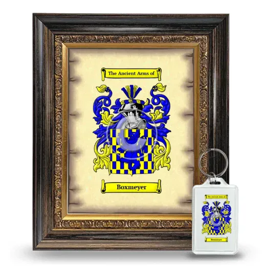 Boxmeyer Framed Coat of Arms and Keychain - Heirloom