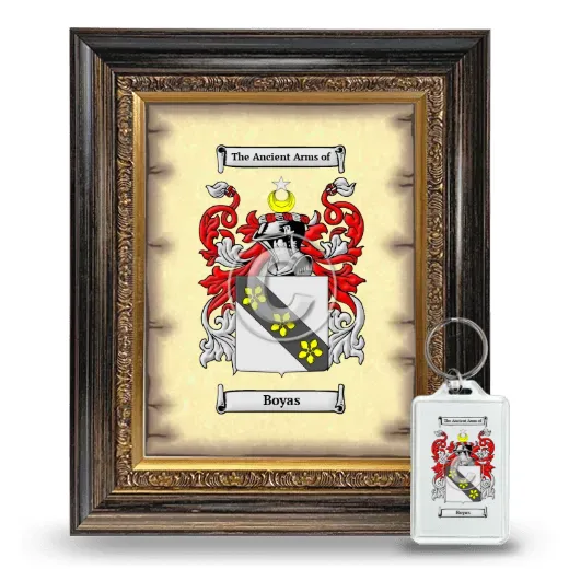 Boyas Framed Coat of Arms and Keychain - Heirloom