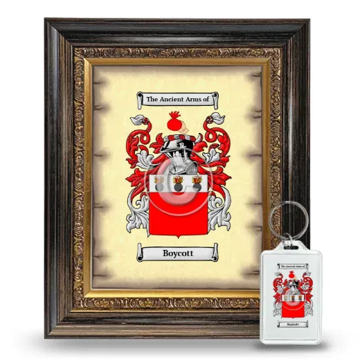 Boycott Framed Coat of Arms and Keychain - Heirloom