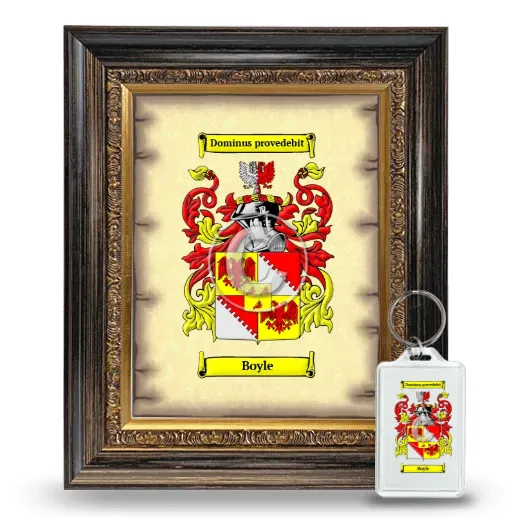 Boyle Framed Coat of Arms and Keychain - Heirloom