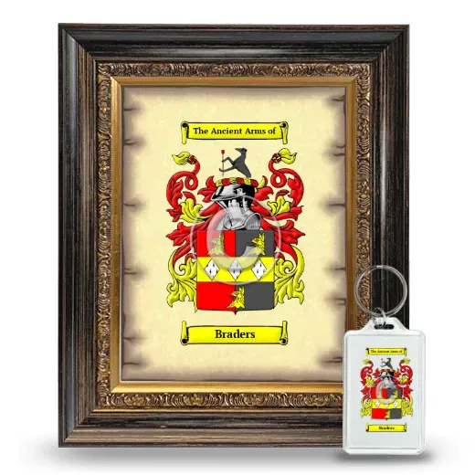 Braders Framed Coat of Arms and Keychain - Heirloom