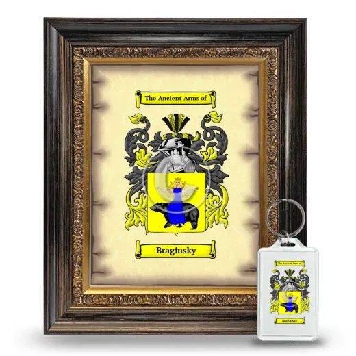 Braginsky Framed Coat of Arms and Keychain - Heirloom
