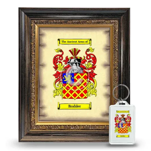 Brahler Framed Coat of Arms and Keychain - Heirloom
