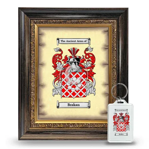 Brakan Framed Coat of Arms and Keychain - Heirloom
