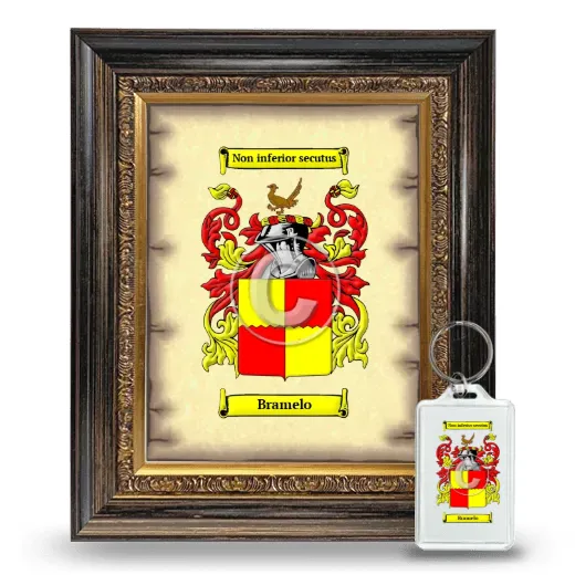 Bramelo Framed Coat of Arms and Keychain - Heirloom