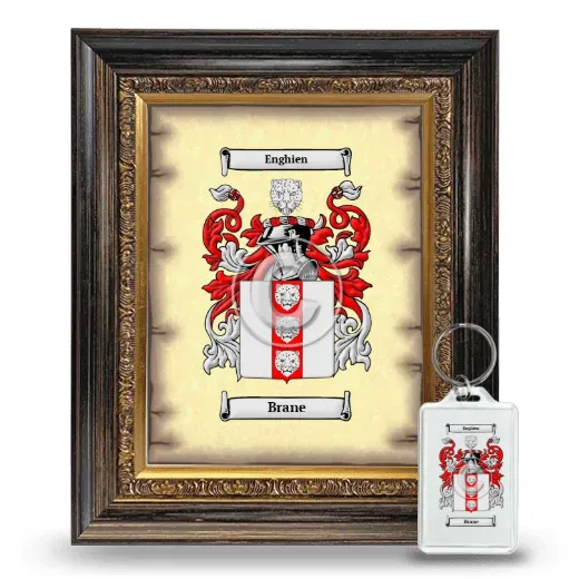 Brane Framed Coat of Arms and Keychain - Heirloom