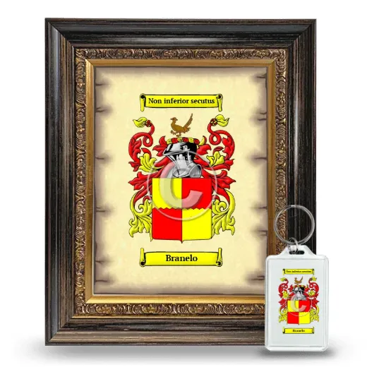 Branelo Framed Coat of Arms and Keychain - Heirloom