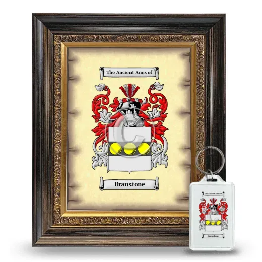 Branstone Framed Coat of Arms and Keychain - Heirloom