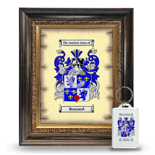 Brassard Framed Coat of Arms and Keychain - Heirloom