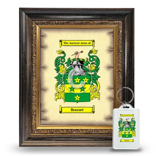 Brasset Framed Coat of Arms and Keychain - Heirloom