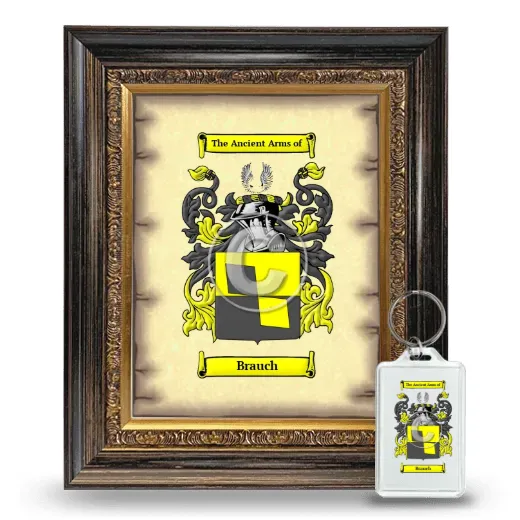 Brauch Framed Coat of Arms and Keychain - Heirloom