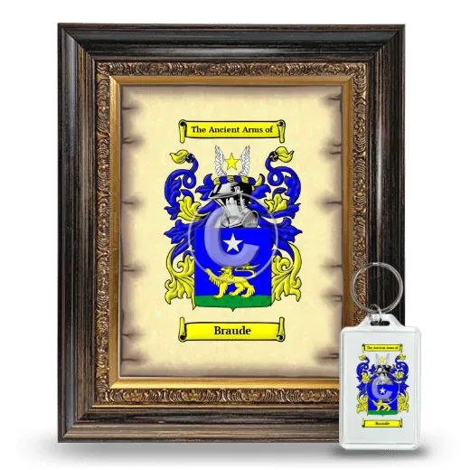 Braude Framed Coat of Arms and Keychain - Heirloom
