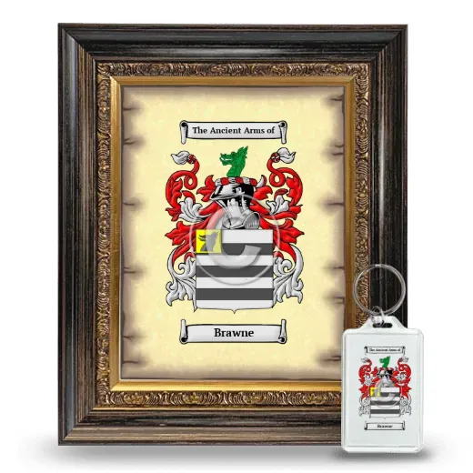 Brawne Framed Coat of Arms and Keychain - Heirloom