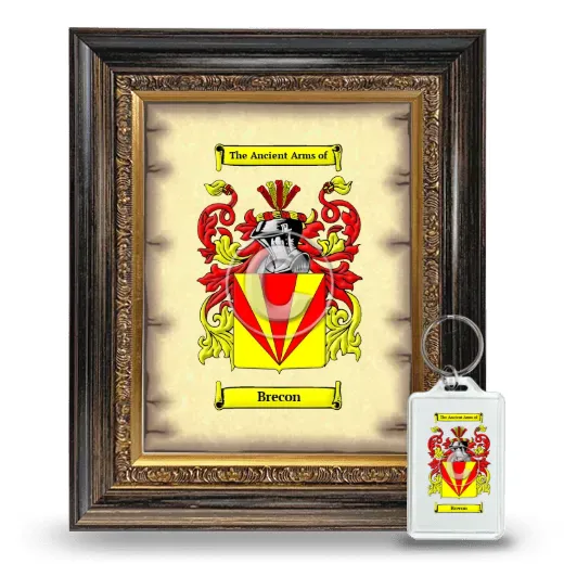 Brecon Framed Coat of Arms and Keychain - Heirloom