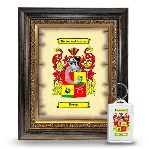 Brens Framed Coat of Arms and Keychain - Heirloom